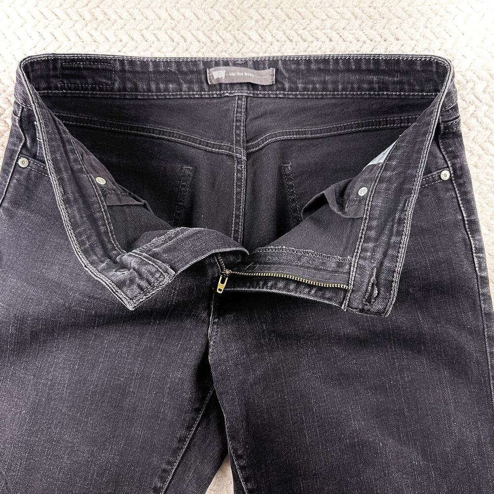 Levis Jeans Womens 14 Black The Skinny Mid Rise Stretch Denim- Black Tag - Picture 9 of 13